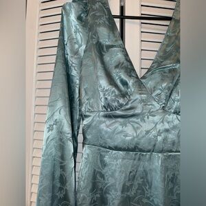 Blue Silk like Dress